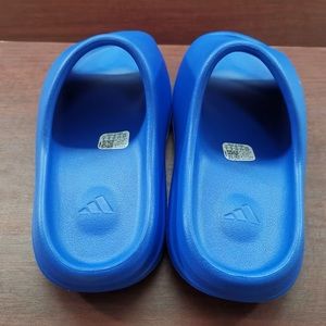blue adidas yeezy slides